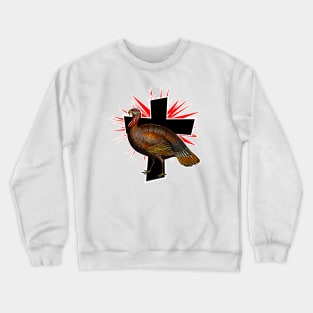 turkey with cross Crewneck Sweatshirt